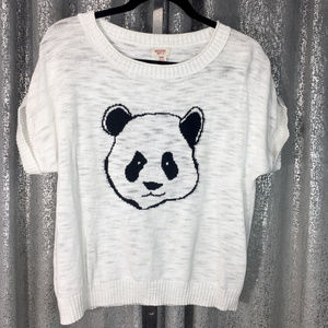 *final* Panda Bear Lightweight Knit Crop Top M